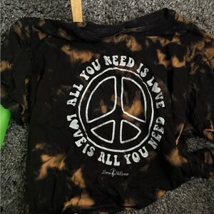 Black and Brown Tie-Dye Short Sleeve Tee